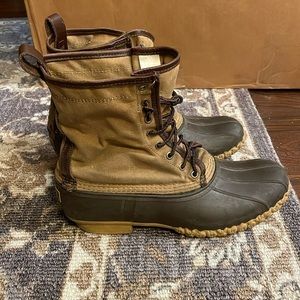 Men’s Size 11 - L.L.Bean Signature - Marsh Brown Canvas Bean Boots